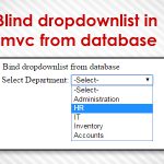 dropdownlist in mvc from database