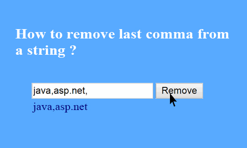 How to remove last comma from a string Jquery ?