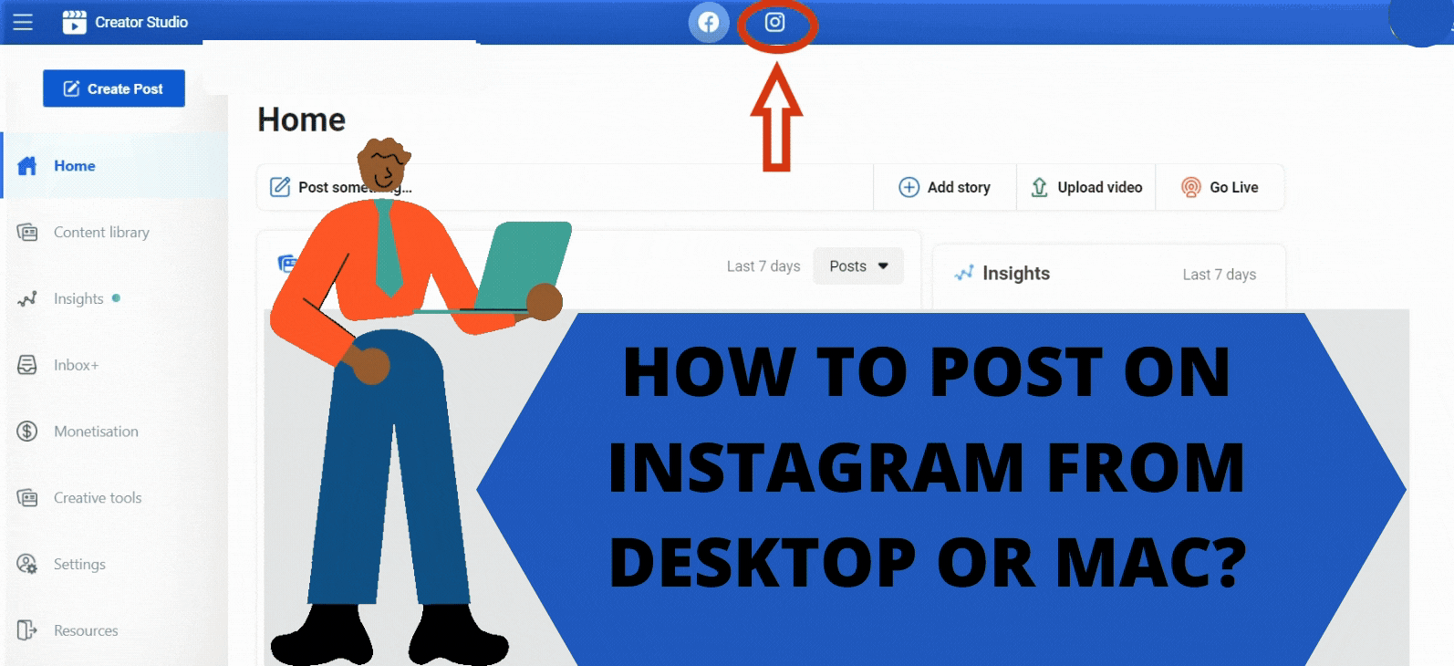 How to post on Instagram from PC or MAC?